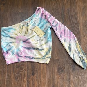 Vintage Havana Off the Shoulder Hoodie